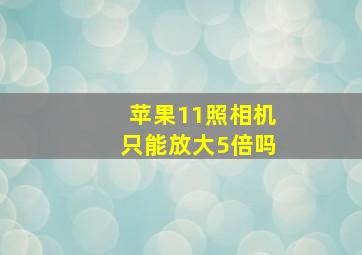 苹果11照相机只能放大5倍吗