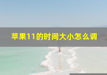 苹果11的时间大小怎么调