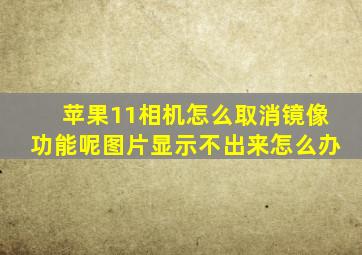 苹果11相机怎么取消镜像功能呢图片显示不出来怎么办