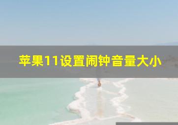 苹果11设置闹钟音量大小