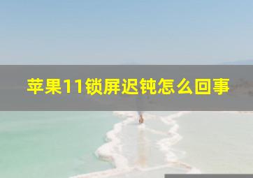 苹果11锁屏迟钝怎么回事