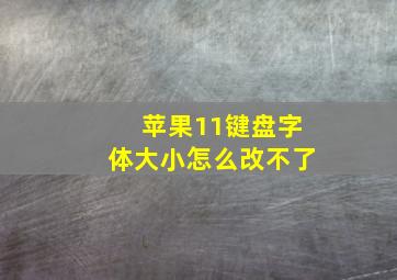 苹果11键盘字体大小怎么改不了