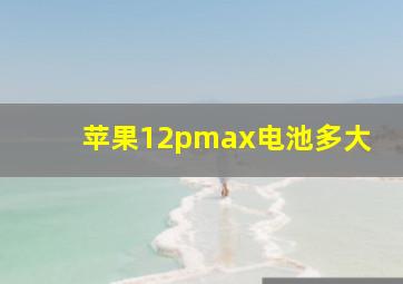 苹果12pmax电池多大