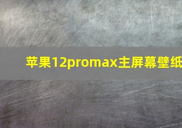 苹果12promax主屏幕壁纸