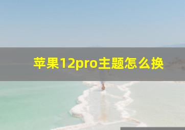 苹果12pro主题怎么换