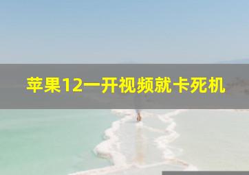 苹果12一开视频就卡死机