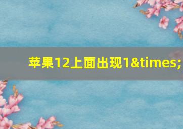 苹果12上面出现1×