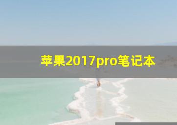 苹果2017pro笔记本