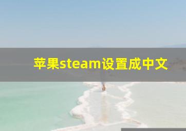 苹果steam设置成中文