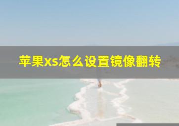 苹果xs怎么设置镜像翻转