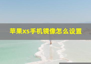 苹果xs手机镜像怎么设置