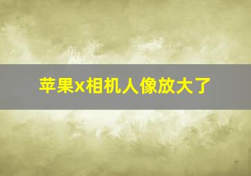 苹果x相机人像放大了