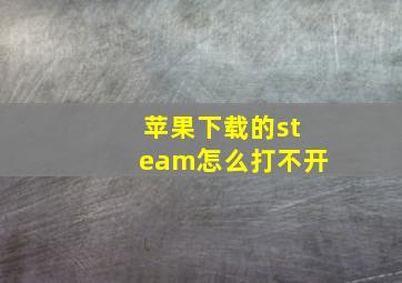 苹果下载的steam怎么打不开