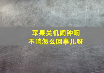 苹果关机闹钟响不响怎么回事儿呀