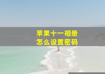 苹果十一相册怎么设置密码