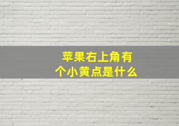 苹果右上角有个小黄点是什么