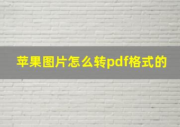 苹果图片怎么转pdf格式的