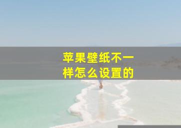 苹果壁纸不一样怎么设置的