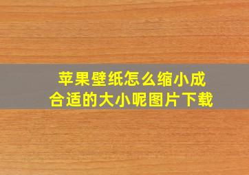 苹果壁纸怎么缩小成合适的大小呢图片下载