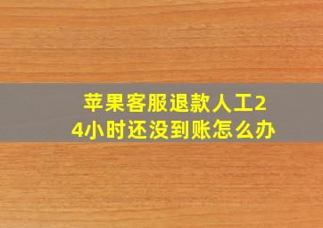 苹果客服退款人工24小时还没到账怎么办