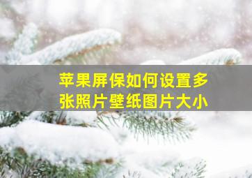 苹果屏保如何设置多张照片壁纸图片大小