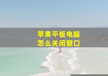 苹果平板电脑怎么关闭窗口