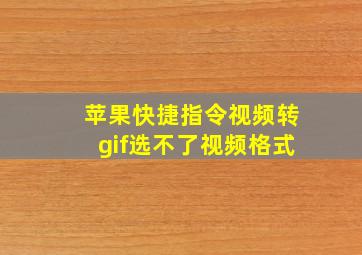 苹果快捷指令视频转gif选不了视频格式