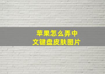 苹果怎么弄中文键盘皮肤图片