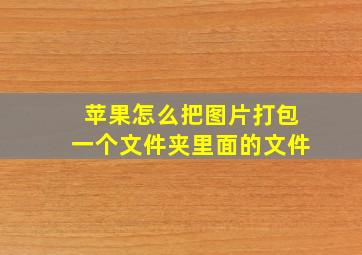 苹果怎么把图片打包一个文件夹里面的文件