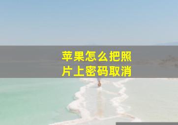 苹果怎么把照片上密码取消