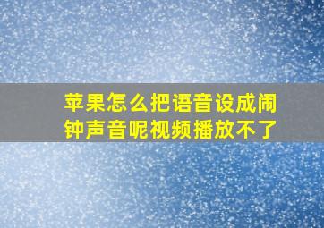 苹果怎么把语音设成闹钟声音呢视频播放不了