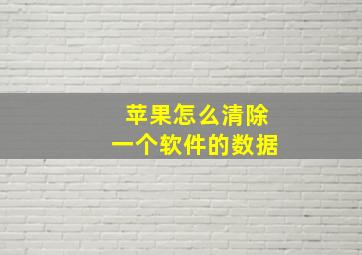 苹果怎么清除一个软件的数据