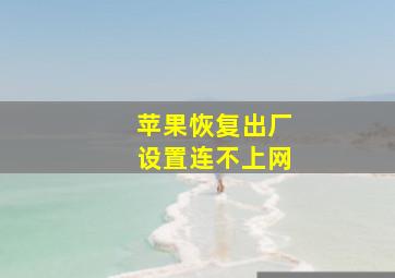 苹果恢复出厂设置连不上网