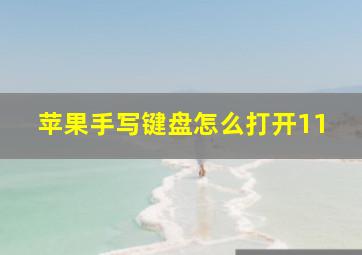 苹果手写键盘怎么打开11