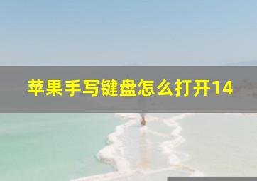 苹果手写键盘怎么打开14