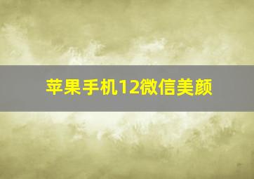 苹果手机12微信美颜