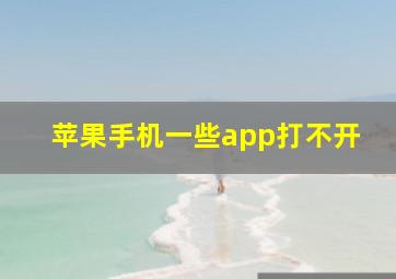 苹果手机一些app打不开