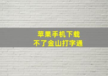 苹果手机下载不了金山打字通