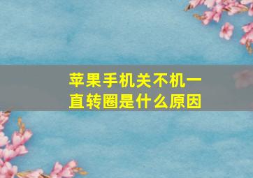 苹果手机关不机一直转圈是什么原因