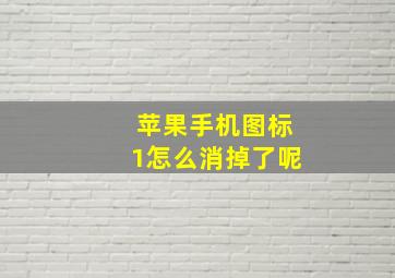 苹果手机图标1怎么消掉了呢