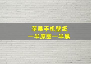 苹果手机壁纸一半原图一半黑