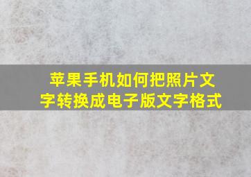 苹果手机如何把照片文字转换成电子版文字格式