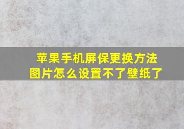 苹果手机屏保更换方法图片怎么设置不了壁纸了