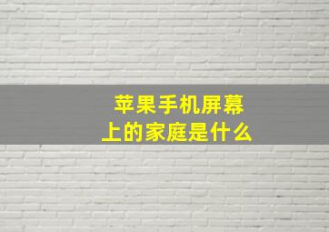 苹果手机屏幕上的家庭是什么