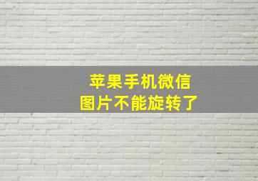 苹果手机微信图片不能旋转了