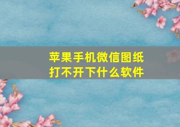 苹果手机微信图纸打不开下什么软件