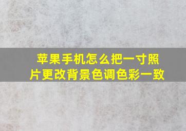 苹果手机怎么把一寸照片更改背景色调色彩一致