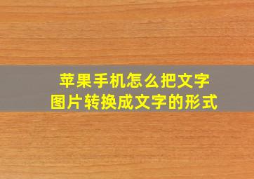 苹果手机怎么把文字图片转换成文字的形式