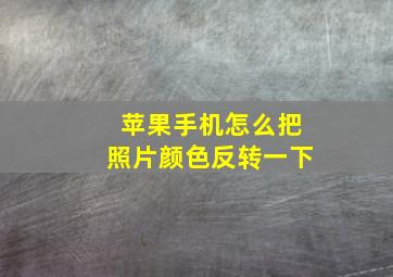 苹果手机怎么把照片颜色反转一下