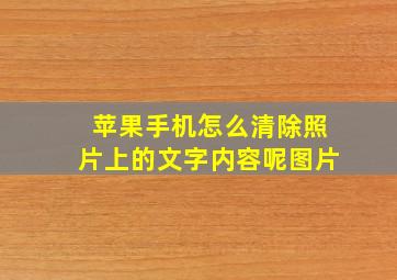 苹果手机怎么清除照片上的文字内容呢图片